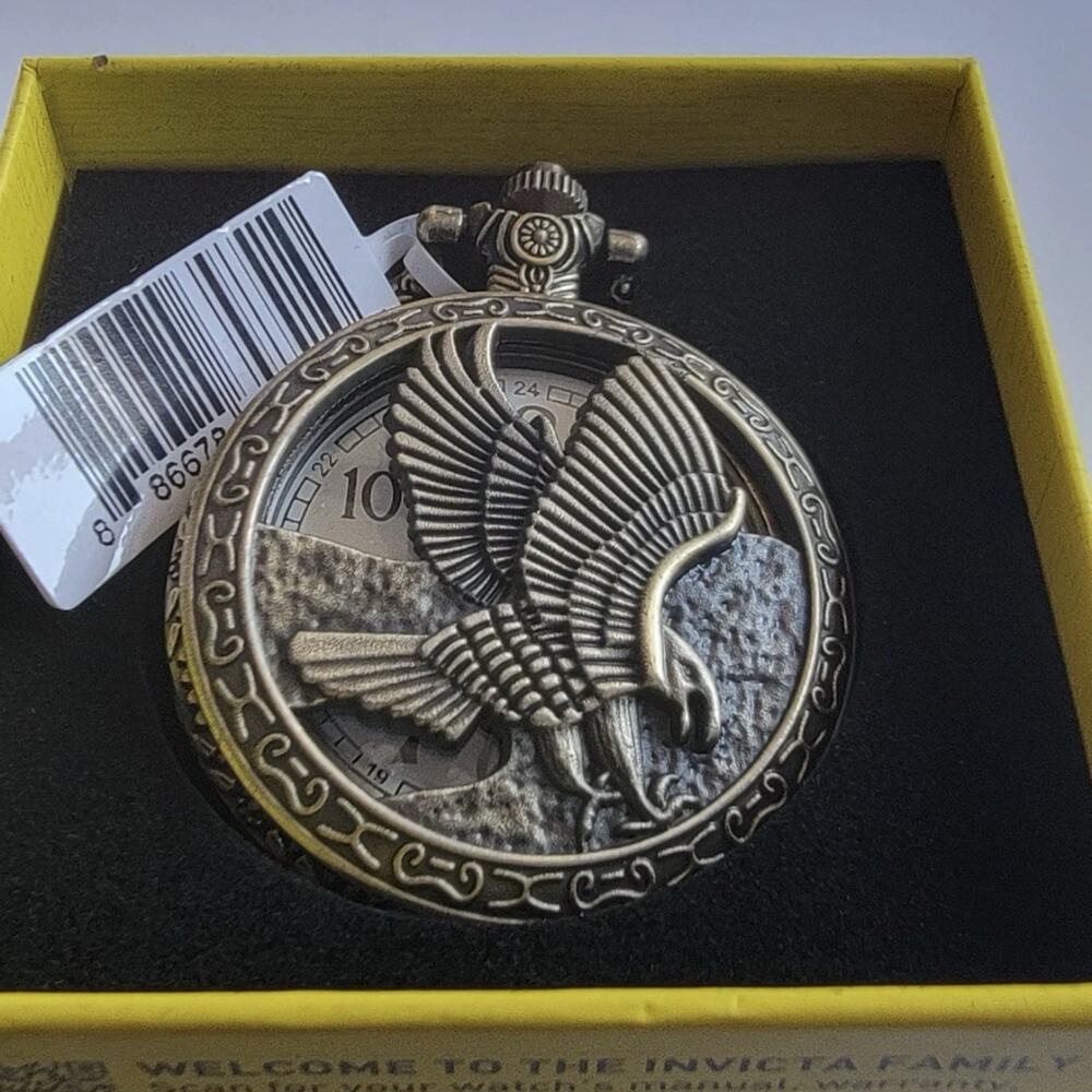 Invicta Vintage Liberty Pocket Watch 47mm Bronze (49003)- BRAND NEW IN BOX